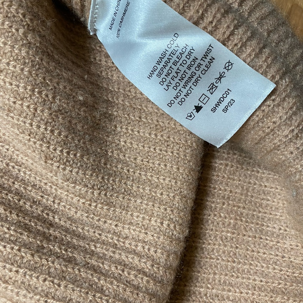 EUC - Quince Women's Cashmere Fisherman Sweater in Camel - Picture 3 of 5